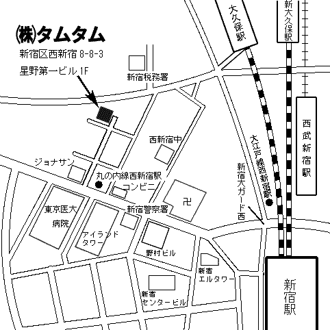 株式会社タムタム周辺地図画像